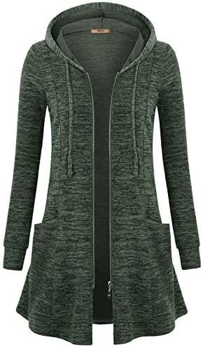 Miusey Womens Zip Up Long Hoodie Jacket Lightweight Tunic Sw... Miusey Womens Zip Up Long Hoodie Jacket Lightweight Tunic Sw...