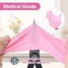 Schneider Nitrile Exam Gloves, 4 Mil Pink Disposable Gloves,...