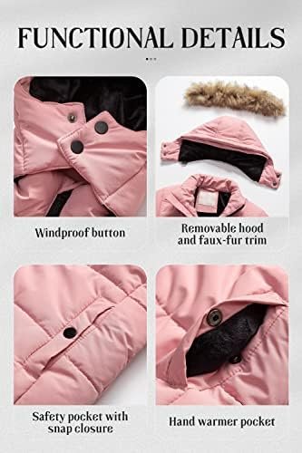 Chrisuno Girl's Water Resistant Winter Coats Warm Fleece Lin...