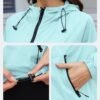 Rain Jacket Women Waterproof Packable Raincoat With Pocket L...