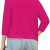 Women's 3/4 Sleeve Cropped Cardigan Sweaters Open Front Bole...