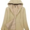 MAGCOMSEN Womens Zip Up Hoodies Sherpa Lined Fleece Thermal ...