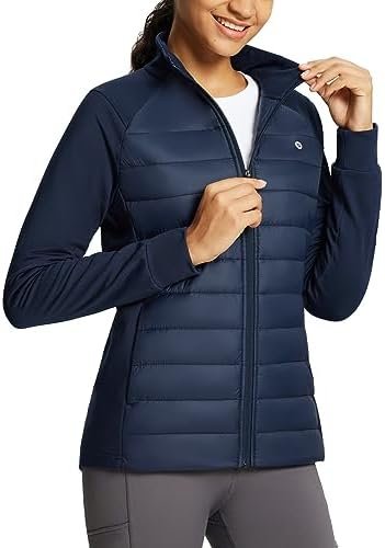 BALEAF Women's Lightweight Warm Jacket Running Insulated Wat...