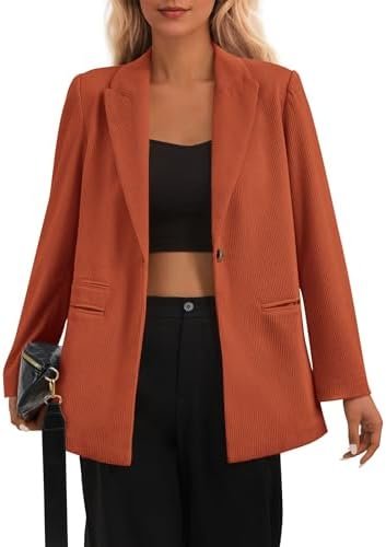 PRETTYGARDEN Women's Winter Corduroy Blazers Jackets Dressy ...