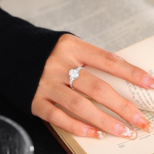 1.4 CT Moissanite Rings for Women, Engagement Rings for Wome...