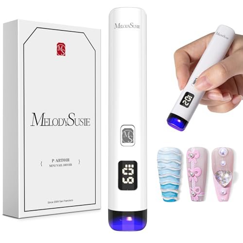 Melodysusie Handheld UV Light for Gel Nails, ART01R Cordless...