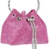 SWEETV Women's Rhinestone Bucket Bag Sparkly Sequin Evening ...