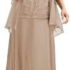 2 Pieces Mother of The Bride Dresses with Jacket Chiffon Lac...