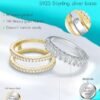 Moissanite Ring Sets for Women Band Stackable D Color VVS1 C...