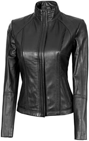Decrum Womens Leather Jacket - Real Lambskin Fashion Leather... Decrum Womens Leather Jacket - Real Lambskin Fashion Leather...