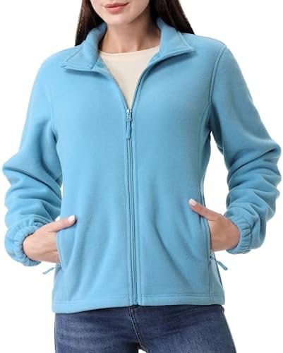 GIMECEN Women's Full Zip Polar Soft Fleece Jacket Warm Winte...