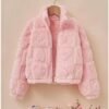 Verdusa Toddle Girls Sherpa Jacket Zip Up Fuzzy Fleece Jacke...