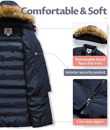 CREATMO US Women's Long Winter Faux Fur Coat Puffer Warm Jac...