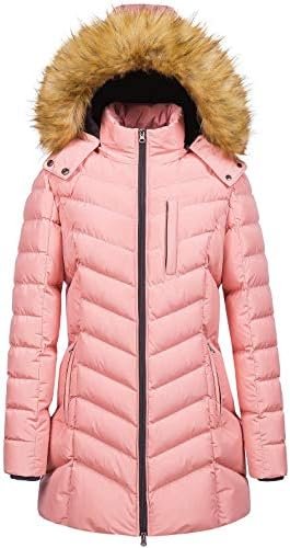 CREATMO US Women's Winter Hooded Coat Waterproof Warm Long P...