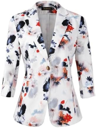 Beninos Womens 3/4 Sleeve Lightweight Office Work Suit Jacke...