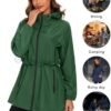 TCOT Rain Jackets for Women Waterproof Packable Hooded Rain ...