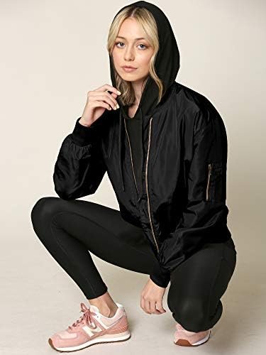 Lock and Love Women's Classic Lightweight Jacket Multi Pocke...