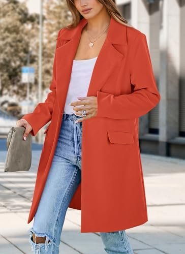 PRETTYGARDEN Women's 2025 Spring Fall Long Blazer Jackets Lo...