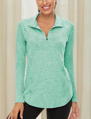 LURANEE Womens UPF 50+ Long Sleeve 1/4 Zip Pullover Athletic...