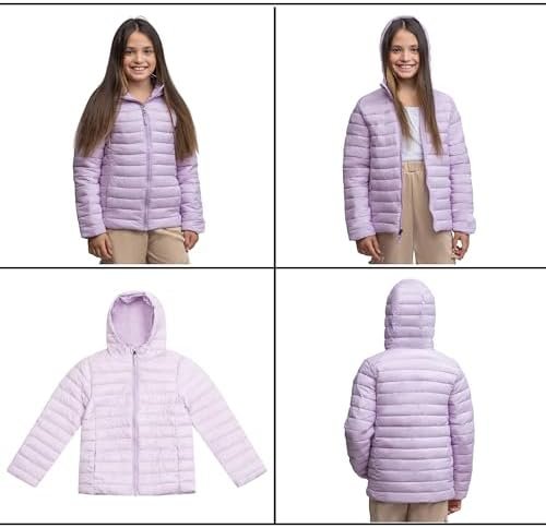 Lands' End Kids Full Zip Lightweight Thermoplume Hooded Jack...