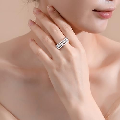 Moissanite Wedding Band for Women D Color VVS1 Moissanite Et...