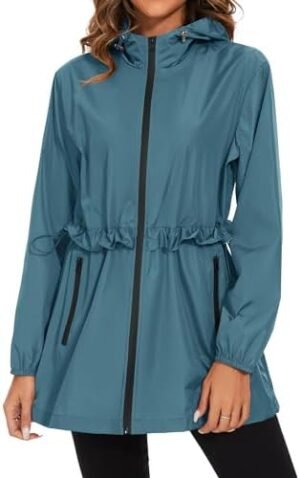 TCOT Rain Jackets for Women Waterproof Packable Hooded Rain ... TCOT Rain Jackets for Women Waterproof Packable Hooded Rain ...