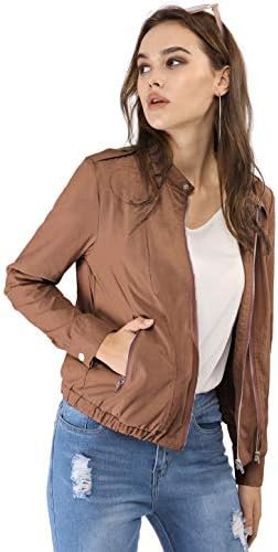 Allegra K Women's Lightweight Classic Casual Stand Collar Po...