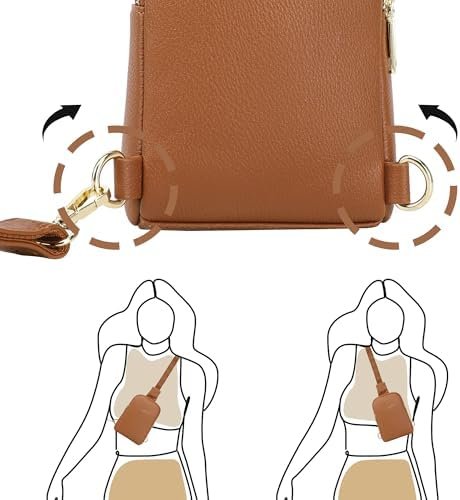 INICAT Travel Small Sling Bag Leather Crossbody Bags for Wom...