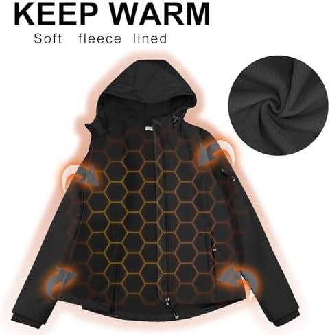 33,000ft Women's Softshell Jacket, Fleece Lined Warm Jacket ...