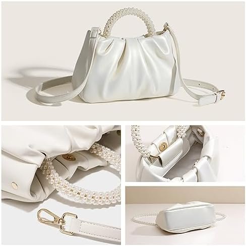 Valleycomfy Evening Clutch Pearl Purses for Women Ladies Sof...