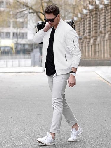 TACVASEN Men's Bomber Jacket Lightweight Casual Spring Fall ...