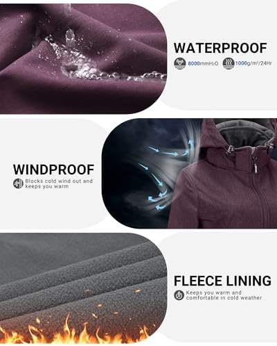 Outdoor Ventures Women's Softshell Jacket with Removable Hoo...