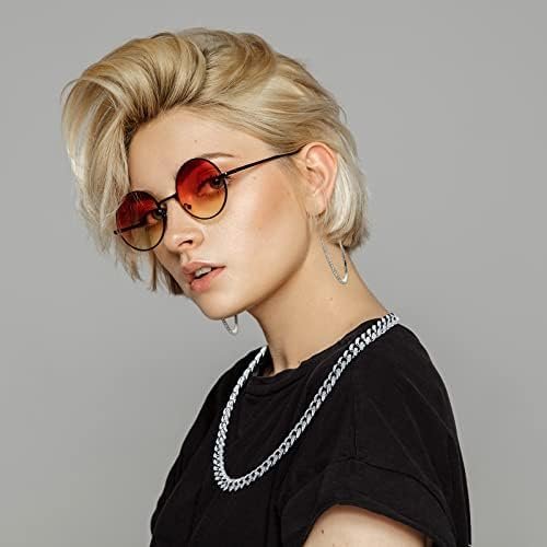 Batiyeer Cuban Link Chain Necklace Bracelet Rhinestone Earri...