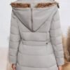 Remikstyt Womens Coats Winter Zipper Hooded Faux Fur Inside ...