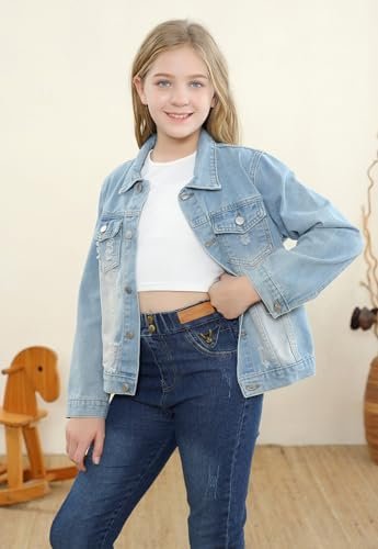 Cromoncent Classic Denim Jacket for Boys Girls
