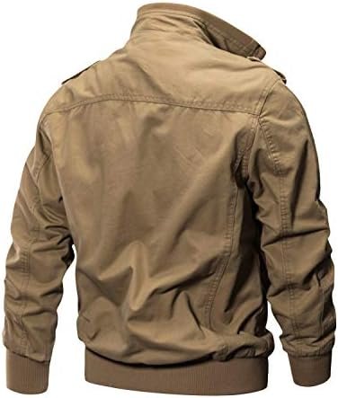 CRYSULLY Men's Spring Fall Casual Windbreaker Jacket Cargo S...