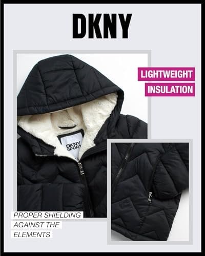 DKNY Girls' Winter Coat – Fully Sherpa Lined Glacier Shield ...