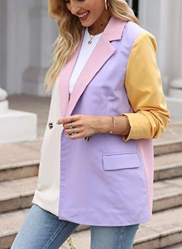 ARTFREE Womens Casual Blazer Button Lapel Long Sleeve Work B...