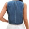 2025 Summer Women's Denim Jean Sleeveless Vest Tops Jackets ...