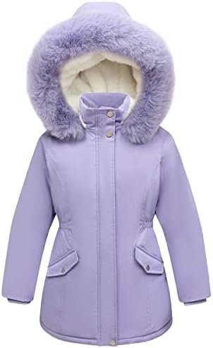 Girl's Long Coat Waterproof Winter Kids Outerwear Warm Parka...