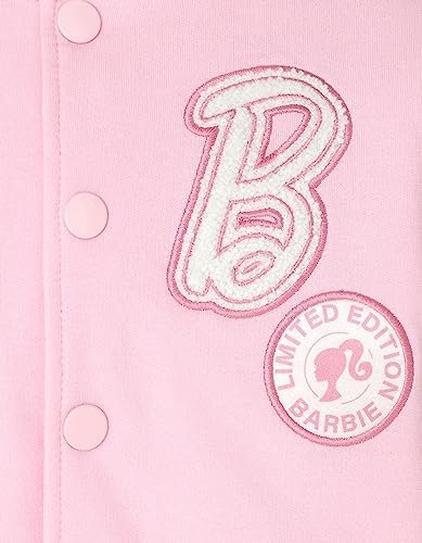 Barbie Girls French Terry Varsity Bomber Jacket Little Kid t...