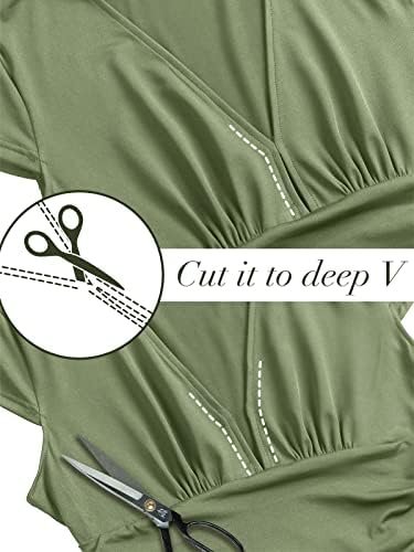 ANRABESS Women Deep V Neck Long Sleeve Slit 2024 Fall Elegan...