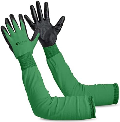 Gastody Long Sleeve Gardening Gloves Women and Men - Long C...