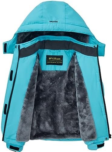 WICKHAM Girl's Waterproof Ski Jacket Winter Warm Fleece Line...
