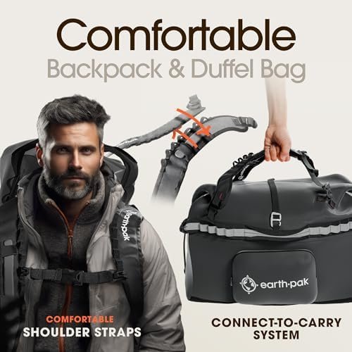 Earth Pak Waterproof Duffel Bag - Large Dry Bag 1680D TPU Wa...