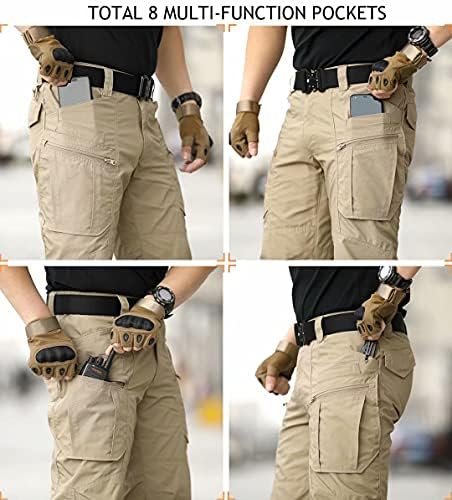 NAVEKULL Men's Hiking Tactical Pants Rip-Stop Military Comba...