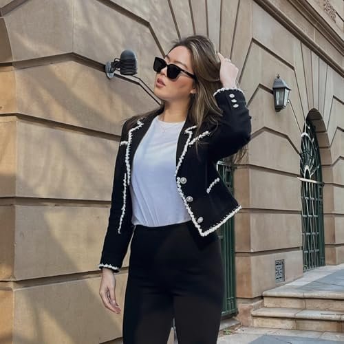 2025 Womens Casual Blazers Long Sleeve Work Office Open Fron...