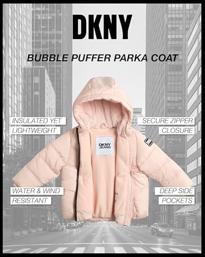 DKNY Infant Toddler Baby Girls' Winter Jacket - Fleece Lined...