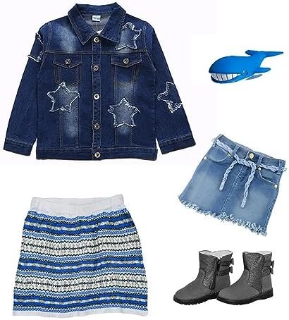 ASHER FASHION Denim Jackets Girl Denim Jackets Classic Basic...