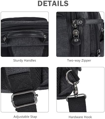 Schkleier Messenger Bag for Men Canvas Sling Bag Crossbody B...